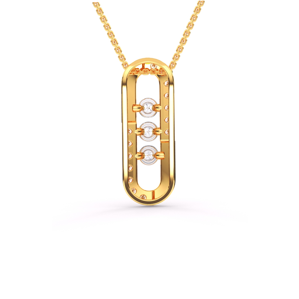 Unique Parentesi Diamond Pendant For Women